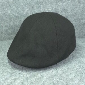 Apt 9 Newsboy Hat Mens S/M Black Ivy Flat Cap Cabbie Golf Driving Gatsby